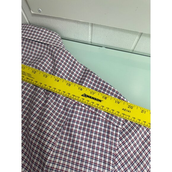 Hammer Made Men Shirt 17 43 Flip Cuff Long Sleeve Button Up Red White Blue - Picture 8 of 10